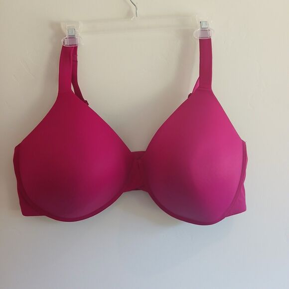 Ambrielle T Shirt Bra Size 46DDD Hot Pink Smooth Cup Underwire Barbiecore - Picture 1 of 8